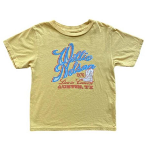 Kids' Rowdy Sprout Willie Nelson Austin T-Shirt 10 Yellow