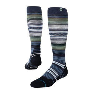 Men's Stance Performance Wool Knee High Snowboarding Socks Large Curren/Blue