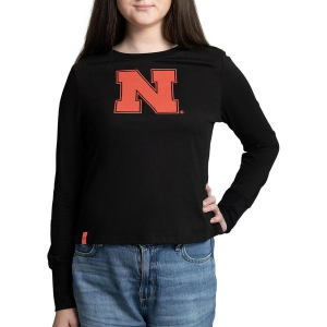 Nebraska Cornhuskers Lusso Style Women's Trixie T-Shirt Large Black