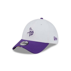 Minnesota Vikings New Era 2025 Training Camp 39Thirty Stretch Fit Hat S/M White