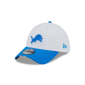 Detroit Lions New Era 2025 Training Camp 39Thirty Stretch Fit Hat S/M White