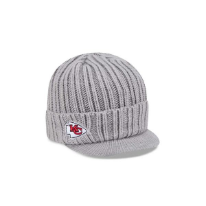 Kansas City Chiefs New Era Visor Beanie One Size Dark Grey Heather