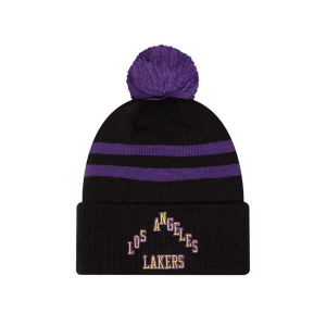 Kids' Los Angeles Lakers New Era 2025 City Edition Knit Beanie One Size Black