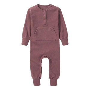Little Bipsy Waffle Romper Baby 6/9 mo. Huckleberry