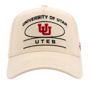 Utah Utes Huega House Crest Adjustable Hat One Size White