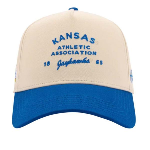 Kansas Jayhawks Huega House Association Adjustable Hat One Size White/Royal