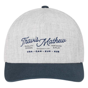 TravisMathew Perfect Plan Golf Snapback Hat One Size Heather Grey