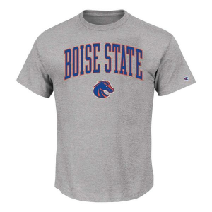 Boise State Broncos Eternal Fortune Fashion Arch Logo T-Shirt 2XLarge Heather Grey