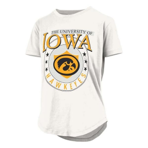 Iowa Hawkeyes Pressbox Women's Prep Irvine T-Shirt Medium White