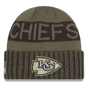 Kids' Kansas City Chiefs New Era 2025 Salute To Service Beanie One Size Moss