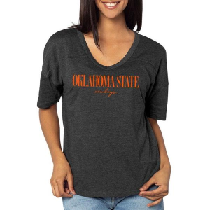 Oklahoma State Cowboys Chicka-D Women's Happy Script T-Shirt Large Black