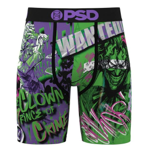Men's PSD DC Joker Boxer Briefs Underwear Large Joker Wanted