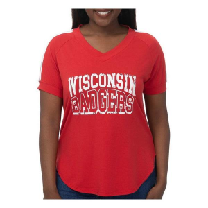 Wisconsin Badgers ZooZatZ Women's Hot Mama T-Shirt Medium Red