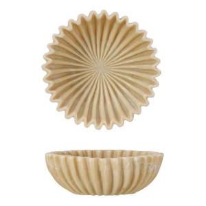 Creative Co-Op Decorative Resin Pleated Bowl