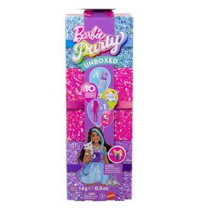 Barbie 2025 Party Unboxed Glam Surprise Doll