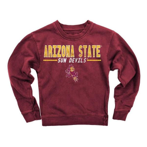 Wes and Willy Girls' Arizona State Sun Devils Fleece Crew