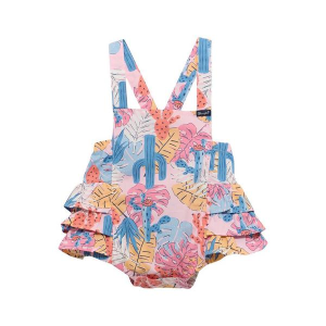 Girls' Wrangler Western Printed Ruffle Onesie Baby 12 mo. Pink