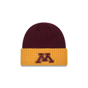 Minnesota Golden Gophers New Era Waffle Junior Kids' Beanie One Size Maroon