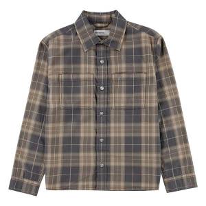 Kids' abercrombie kids Plaid Luxe Twill Long Sleeve Button Up Shirt 15/16 Castlerock