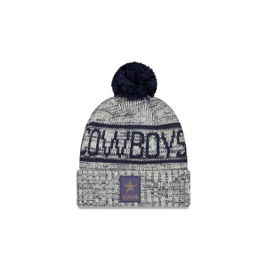 Dallas Cowboys New Era 2025 Sideline Alternate Pom Beanie One Size Navy