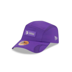 Minnesota Vikings New Era 2025 Sideline Runner Adjustable Hat One Size Purple