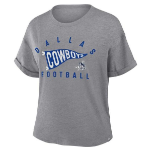 Women's Dallas Cowboys Fanatics Pennant Wave T-Shirt Large Grey Heather