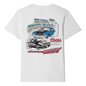 Men's Brixton Coors Light Raceway T-Shirt 2XLarge White