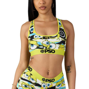 Women's PSD SpongeBob SquarePants Sports Bra XLarge Eyes