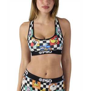 Women's PSD Looney Tunes Check Sports Bra Medium Multi