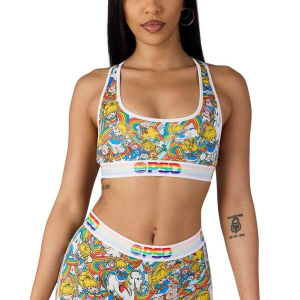 Women's PSD Rainbow Bright Sports Bra Small Twist