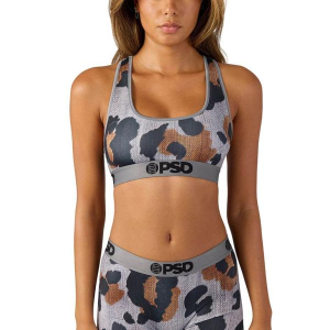 Women's PSD Animal Print Sports Bra Small Denim Cheetah