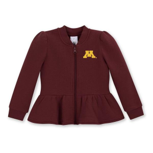 Minnesota Golden Gophers ZooZatZ Toddler Girls' Full Zip 3T Maroon
