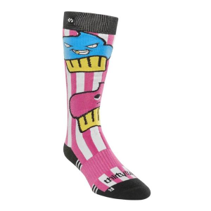 Women's Thirty Two Boots Women's Double Socks Mid Calf Snowboarding Socks L/XL Pink/White