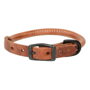 Rex Specs Rolled Leather Dog Collar