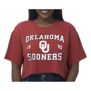 Oklahoma Sooners ZooZatZ Women's Box Strong Crop XLarge Crimson