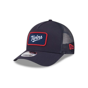 Minnesota Twins New Era Tonal Patch 9Forty Adjustable Hat One Size Navy
