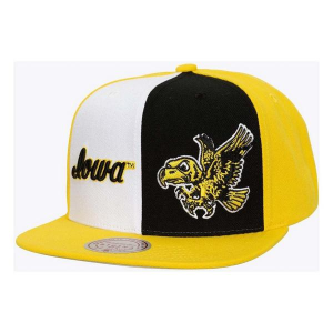 Iowa Hawkeyes Mitchell and Ness Duo Front Adjustable Hat One Size White