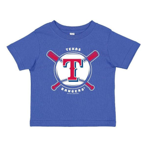 Kids' Texas Rangers Crossbat T-Shirt 7 Royal