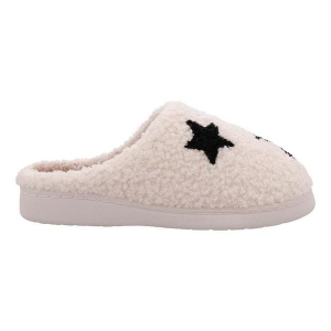 Women's MIA Cozi Casual Slippers Regular 6 White/Black Stars