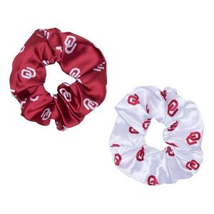 ZooZatZ Women's Oklahoma Sooners Luxe Scrunchie 2 Pack
