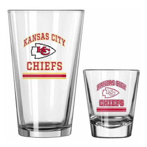 Logo Brands Kansas City Chiefs Pint & Shot Glass Set
