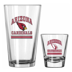 Logo Brands Arizona Cardinals Pint & Shot Glass Set