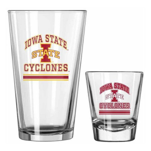 Logo Brands Iowa State Cyclones Pint & Shot Glass Set