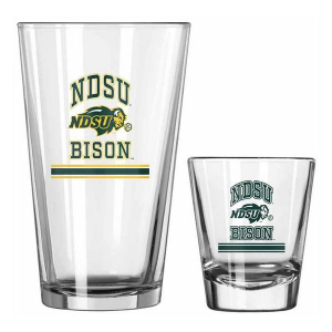 Logo Brands North Dakota State Bison Pint & Shot Glass Set