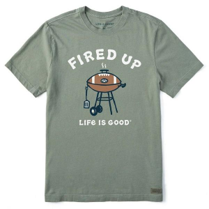 Men's Life is Good Fired Up T-Shirt XLarge Moss Green