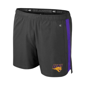 Northern Iowa Panthers Colosseum Northern Iowa Langmore Kids' Shorts XLarge Charcoal/Purple