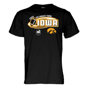 Iowa Hawkeyes Blue 84 Bowl Bound T-Shirt Medium Black