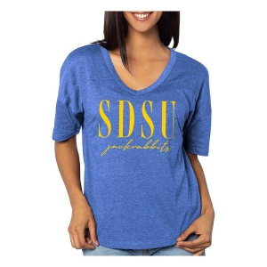 South Dakota State Jackrabbits Chicka-D Women's Very Happy Script T-Shirt Small Royal