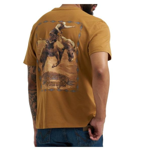 Men's Wrangler Graphic Hippity Bronc T-Shirt Large Tobacco Brown