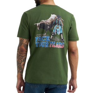 Men's Wrangler Graphic Face Your Fears T-Shirt XLarge Black Forest